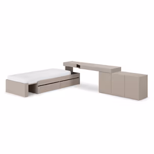Zestaw mebli młodzieżowych WOOW SET-01P - clay grey