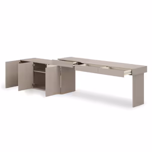 Zestaw biurko + komoda WOOW SET-04P - clay grey