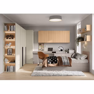 Zestaw biurko + kontenerek WOOW SET-05L - clay grey
