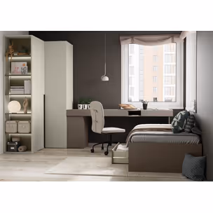 Zestaw biurko + kontenerek WOOW SET-05L - clay grey