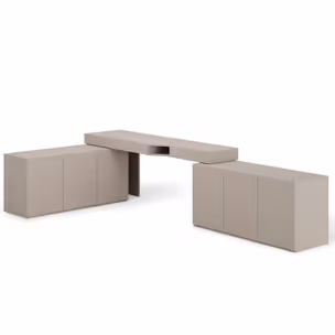 Zestaw biurko + 2 komody WOOW SET-07L - clay grey