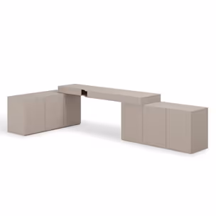 Zestaw biurko + 2 komody WOOW SET-07P - clay grey