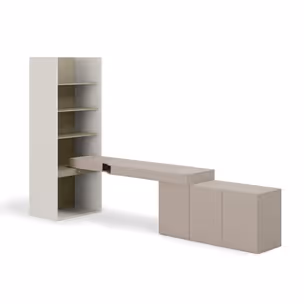 Zestaw mebli młodzieżowych WOOW SET-08P - clay grey
