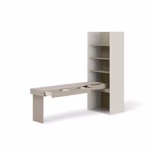 Zestaw biurko + regał WOOW SET-10L - clay grey