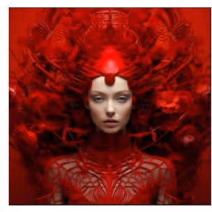 Obraz szklany MUSE RED 120x20