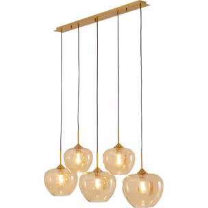 Lampa wisząca SPHERE AMBER 5 - bursztynowy