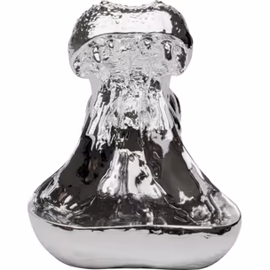 Figurka dekoracyjna HUNGRY HIPPO 17 cm - srebrny