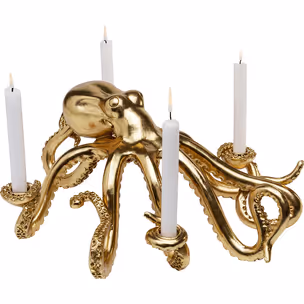 Figurka dekoracyjna/świecznik OCTOPUS 49 cm - złoty