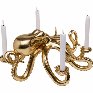 Figurka dekoracyjna/świecznik OCTOPUS 49 cm - złoty