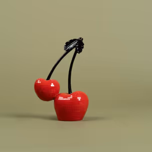 Dekoracja CHERRIES 16 cm - czerwony