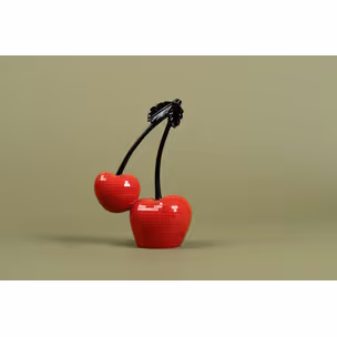 Dekoracja CHERRY SINGLE 19 cm - czerwony