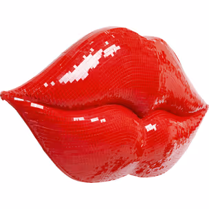 Dekoracja DISCO LIPS 59 cm - czerwony