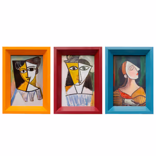 Zestaw trzech obrazów PORTRAIT CUBISM 13x18