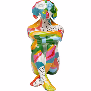 Figurka dekoracyjna DOG GILLIE Abstract - wielokolorowy