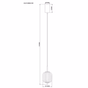 Lampa wisząca pojedyncza AKARI DU31288/6.5W - złoty