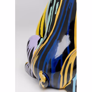 Figurka dekoracyjna MAD DOG 68 cm - złoty/kolorowy