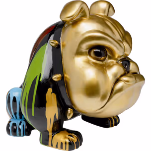 Figurka dekoracyjna MAD DOG 68 cm - złoty/kolorowy
