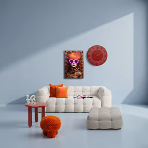 Obraz LED w ramie FANCY RED LADY 75x55