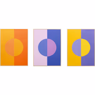 Zestaw 3 obrazów MOON PHASE 40x30