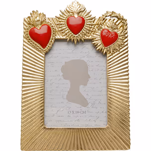 Ramka na zdjęcia FLAMING HEART TRE 13x18 - złoty