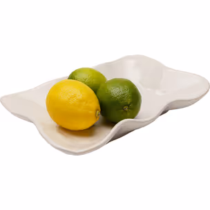 Talerz do serwowania ORGANIC 17x26 - kremowy