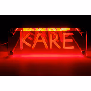 Lampa stołowa LED FONT Kare - czerwony