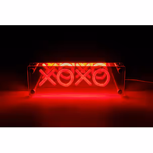 Lampa stołowa LED FONT XOXO - czerwony