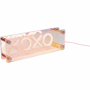 Lampa stołowa LED FONT XOXO - czerwony