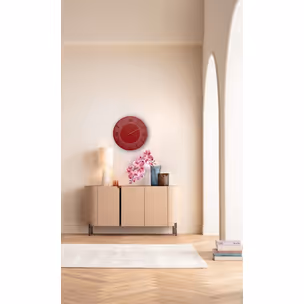 Zegar ścienny okrągły LEONARDO 48.5 cm - czerwony