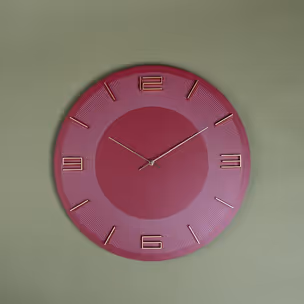Zegar ścienny okrągły LEONARDO 48.5 cm - czerwony