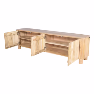 Szafka RTV drewniana 4-drzwiowa RIMINI RM-03-MN - mango naturalne