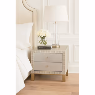 Szafka nocna z szufladami STILIG Bedroom - szampańskie złoto