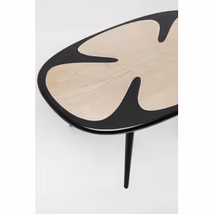 Stolik kawowy PETAL 90x60 - czarny/naturalny