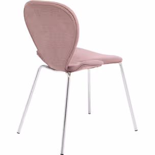 Krzesło tapicerowane SOFT PETAL - różowy