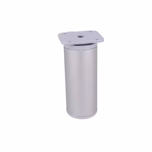 Nóżka okrągła D-860 z regulacją - aluminium / wys. 10 cm