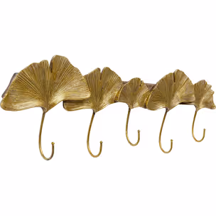 Wieszak ścienny GINKGO LEAF - złoty