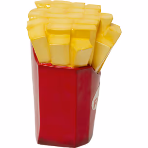Stołek FRENCH FRIES - żółty/czerwony