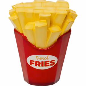 Stołek FRENCH FRIES - żółty/czerwony
