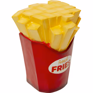 Stołek FRENCH FRIES - żółty/czerwony