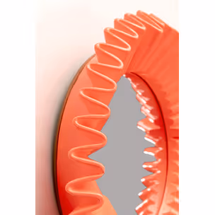 Lustro ścienne okrągłe HERMOSA 32 cm - pomarańczowy