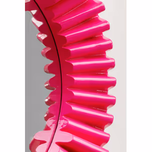 Lustro ścienne okrągłe HERMOSA 38 cm - różowy