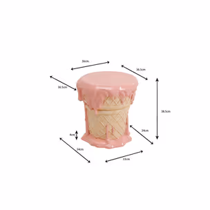 Stołek ICE CREAM PINK - różowy