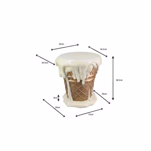 Stołek ICE CREAM VANILLA - beżowy