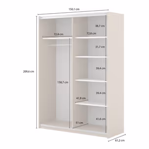 Szafa 2-drzwiowa NIVA 15 150 cm - dąb dunin