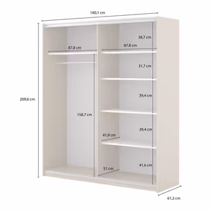 Szafa 2-drzwiowa NIVA 16 180 cm - dąb dunin