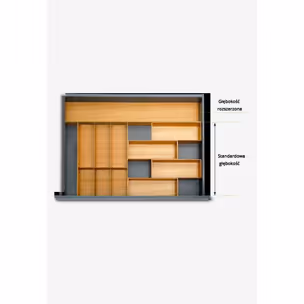 FineLine LiniQ - wypełnienie szuflady do głębokości 550-650 mm/ 600x150x49 mm/ dąb PEKA
