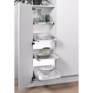 Półka wysuwana EXTENDO Libell 450 z prowadnicami/ biała PEKA