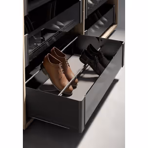 CONERO - stojak na buty/ dł. 715 mm/ czarny/ kpl. 2 szt. PEKA