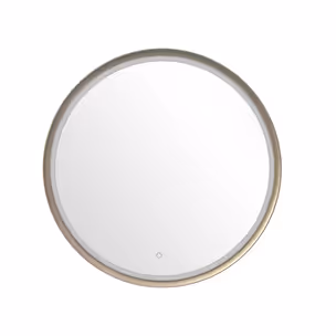 Lustro okrągłe z oświetleniem LED 80 cm 3177A - złoty