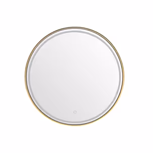 Lustro okrągłe z oświetleniem LED 80 cm 3117 - złoty